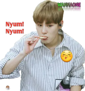 🤤 Nyum! Nyum! mangiare, spuntino, persona, cibo whatsapp sticker