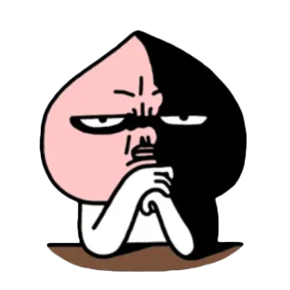 😈 Kakao Friends, pêssego, Apeach, fofo, personagem, expressão telegram sticker