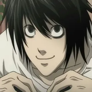 🍫 L Lawliet Death Note Anime, L, Détective, Manga, Death Note telegram sticker
