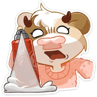 ⭐ 동물, 만화, 스프레이, 캔, 웃긴, 캐릭터 telegram sticker