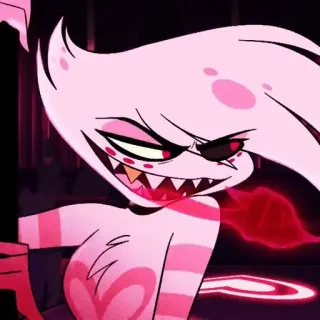 💝 Angel Dust Hazbin Hotel Cartone animato, Personaggio, Demone, Animazione, Angel Dust telegram sticker