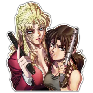 🥲 armi, anime, donne, armi, azione, violenza, militare telegram sticker