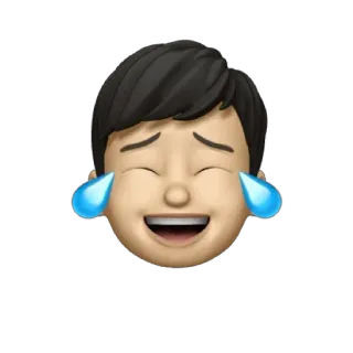 🫁 emoji, piangere, ridere, faccia, lacrime, gioia whatsapp sticker