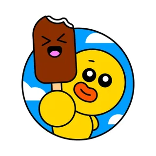 💔 卡通, 鸭子, 冰淇淋, 可爱, 甜点, 卡哇伊, 异想天开 telegram sticker