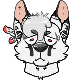 😐 chó, hoạt hình, động vật, nhãn dán, dễ thương telegram sticker