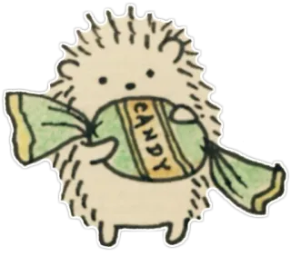 🍬 CANDY hedgehog, candy, animal, sweet, dessert, cute telegram sticker
