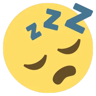 😴 ZZZ emoji, schlaf, schlafen, zzz, müde, gesicht, gelb whatsapp sticker