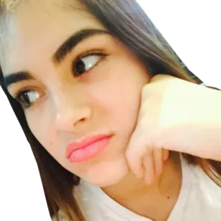 😑 femme, portrait, fille, visage, personne, beauté telegram sticker