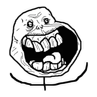 😭 Meme, Trollface, Internet, Drôle, Rage Comic telegram sticker