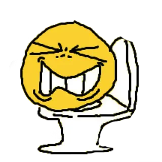 🚽 emoji, angry, cartoon, character telegram sticker