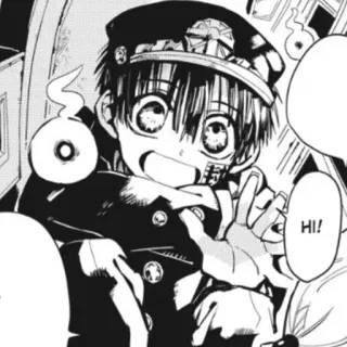 🕷 Hanako Toilet-Bound Hanako-kun Hi! Hanako, TBHK, Toilet-bound Hanako-kun, Anime, Mangá, Fantasma, Sobrenatural, Uniforme escolar whatsapp sticker