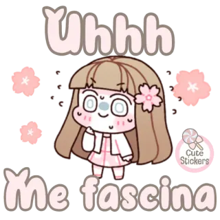 🌸 Uhhh
Me fascina 可爱, 卡哇伊, 女孩, 贴纸, 卡通, 粉色, 花, 动画 telegram sticker