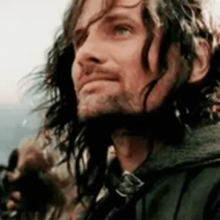 🙏 Aragorn Lord of the Rings fantasy, Viggo Mortensen, koning, Midden-aarde telegram sticker