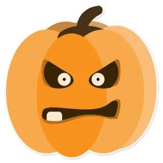 😡 zucca, halloween, emoji, spaventoso, arrabbiato, autunno, autunno telegram sticker