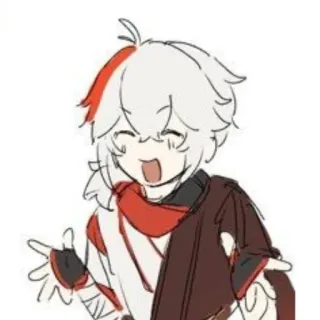 🤭 Kaedehara Kazuha Genshin Impact 动漫, 游戏, 枫原万叶, 原神 telegram sticker