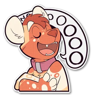 ❌ NOOO!!! 卡通, 狗, 表情, 贴纸, 文字, 不 telegram sticker