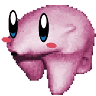 ☺️ Kirby kirby, lindo, rosa, videojuego, nintendo telegram sticker