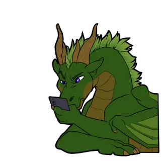 🧐 Drache, Handy, Cartoon, Sticker, Reptil, Fantasy telegram sticker