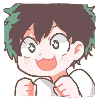 😍 Izuku Midoriya My Hero Academia Anime, My Hero Academia, Izuku Midoriya, Deku, Cartone animato, Manga whatsapp sticker