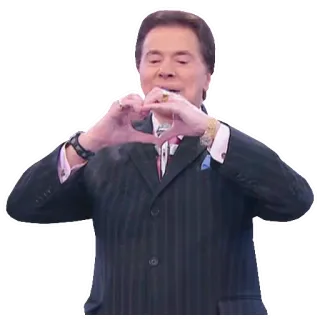❤ hombre, traje, corazón, gesto, retrato, presentador whatsapp sticker