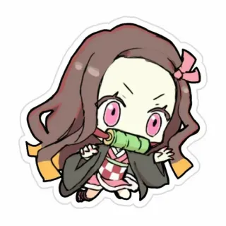 🥺 Nezuko Kamado Demon Slayer anime, nezuko, demon slayer, manga, chibi, kawaii telegram sticker