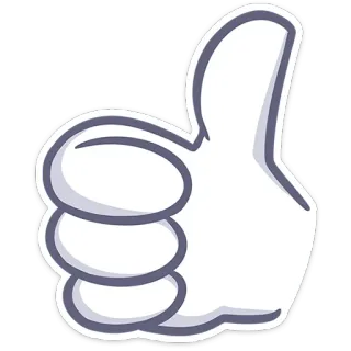 👍 Pouce levé, Accord, Geste de la main, Positif, J'aime telegram sticker