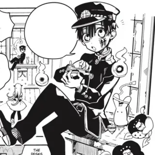 🥢 Hanako-kun Toilet-bound Hanako-kun anime, manga, character, ghost, supernatural telegram sticker