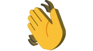 👋 clapping, emoji, hand, applause telegram sticker