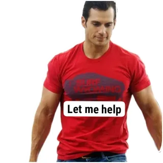 💪 Henry Cavill Let me help Henry Cavill, actor, let me help, reaction, man whatsapp sticker