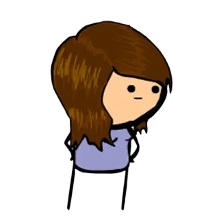 🙎 cartoon, character, woman, female, art, drawing, sticker telegram sticker