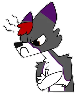 😡 Dibujos animados, Lobo, Enojado, Furry, Animado telegram sticker