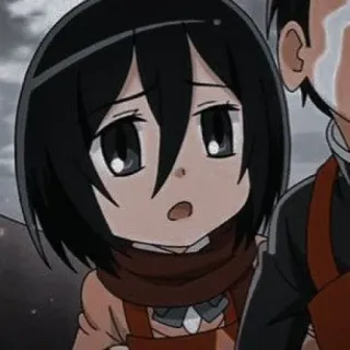 🧣 Mikasa Ackerman Attack on Titan 动漫, 角色, 日本, 卡通, 女孩 telegram sticker