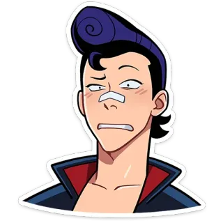 😬 アニメ, 漫画, キャラクター, ステッカー, 面白い, 表情 telegram sticker