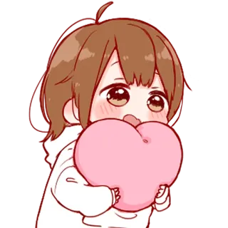 💞 アニメ, ハート, 可愛い, 漫画, ちび, 愛 whatsapp sticker