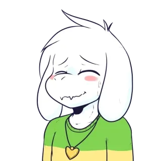 😅 Asriel Undertale videospiel, undertale, asriel, charakter, fanart, monster telegram sticker