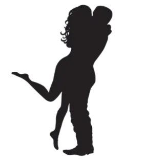 😘 Silhouette, Coppia, Amore, Romantico, Relazione, Abbraccio, Affetto, Celebrazione whatsapp sticker
