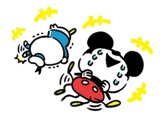 🐮 Mickey Mouse cartoon, Disney, Mickey Mouse, Donald Duck, sticker, fanart telegram sticker