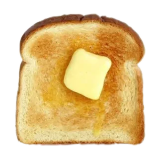 🍞 Tostada, Pan, Mantequilla, Comida, Desayuno telegram sticker