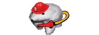 🦺 oso polar, bombero, dibujos animados, manguera de incendios, animal, servicios de emergencia, seguridad contra incendios telegram sticker
