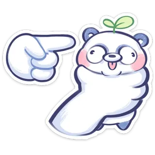 ⭐ cartoon, sticker, bear, pointing, cute telegram sticker