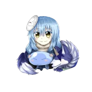 🙂 Rimuru Tempest That Time I Got Reincarnated as a Slime Anime, Manga, Slime, Isekai, Fantasía whatsapp sticker