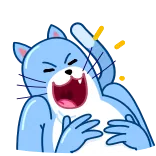 🤣 cat, laughing, expression, cartoon, animal, happy telegram sticker
