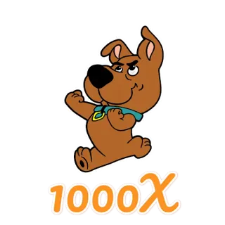 👑 Scooby-Doo 1000x 漫画, 犬, スクービー, ドゥー telegram sticker