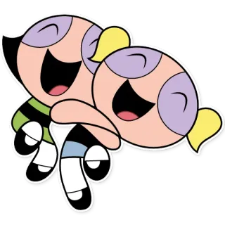 🤗 Powerpuff Girls cartone animato, serie TV, bolle, Lolly, Blossom, amicizia telegram sticker