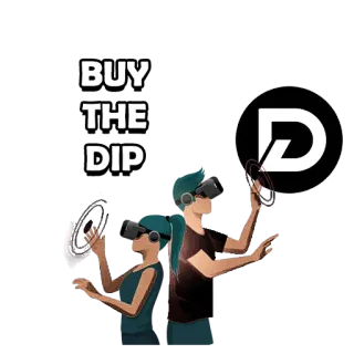 💪 BUY THE DIP VR, Virtual reality, finance, investment, gaming, technology, dip buying telegram sticker