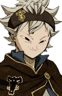 🌚 Asta Black Clover anime, manga, black clover, asta, fantasy, shonen, magic whatsapp sticker