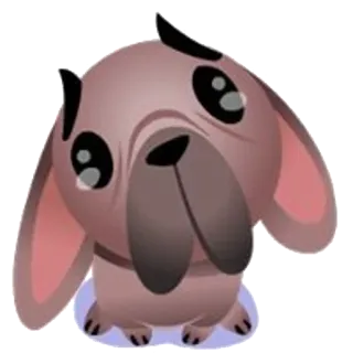 😯 cão, animal, animal de estimação, desenho animado, fofo telegram sticker