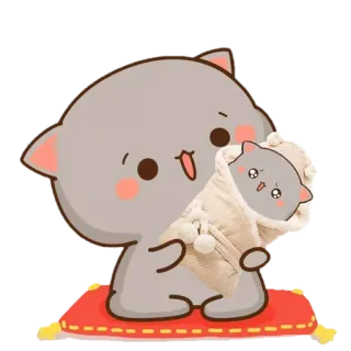 🥰 Katze, süß, Kätzchen, Tier, Cartoon telegram sticker