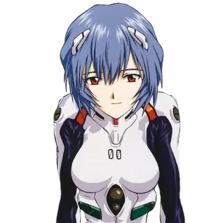 ❤️ Rei Ayanami Neon Genesis Evangelion anime, character, evangelion, rei ayanami telegram sticker