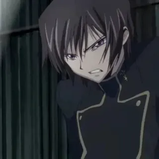 🧩 Lelouch Lamperouge Code Geass アニメ, キャラクター, ルルーシュ, コードギアス, 真剣, 怒り whatsapp sticker